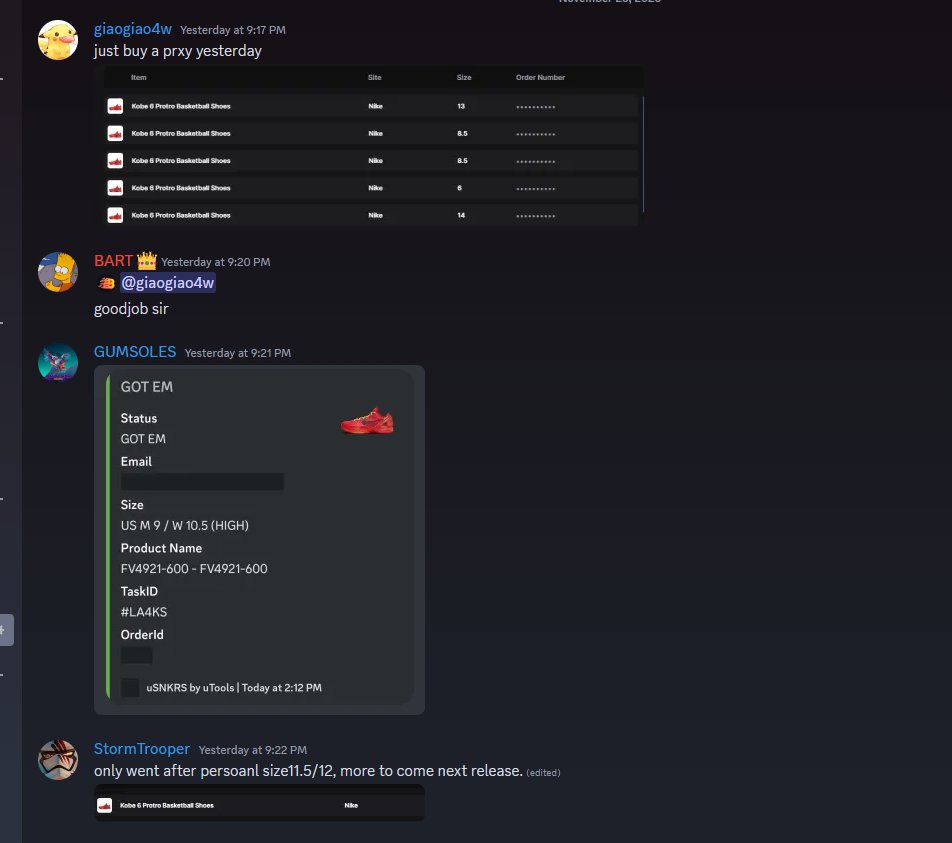 BartProxies's tweet image. Crushed the latest NIKE shock drop, all thanks to Bart ISP Proxies! 🚀👟

🌐 Lightning-fast connectivity 
🛡️ Unparalleled reliability 
🤖 Clean Fresh IPs w/ 0 Fraud Score

Our success isn&apos;t just a statement, it&apos;s a promise! 💚
#shockdrop  #SneakerHeads #ProxyPower 🏆💨