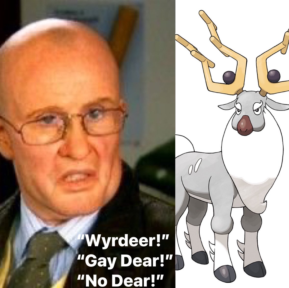 ChazBrowder's tweet photo. Sorry! Not Sorry! @PokemonGoApp 😂 #wyrdeer meets #catherinetateshow https://t.co/ZNQ6WsAFN6