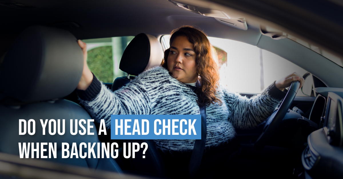 These days, most cars have backup cameras, but doing a head check is still good practice.