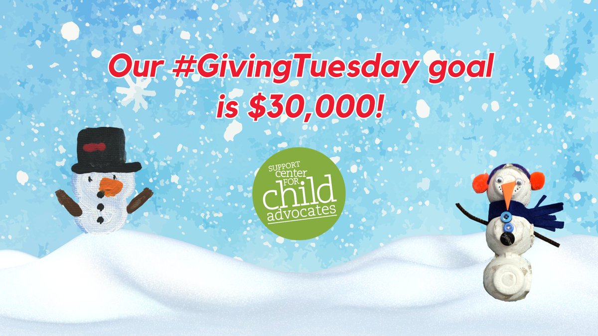 We completed our $10K challenge and are halfway to our $30K goal! The funds we raise today will go right to work, providing our young clients with critical services and legal advocacy to help them heal from abuse. Click our profile to donate in support of our Giving Tuesday goal!