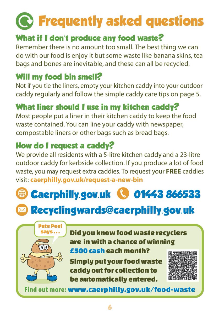 ♻️ Food Waste Recycling Booklet which has/will be delivered to all homes within the Borough👇 

#CaerphillyBorough #NeedYourHelp #FoodWaste #FreeCaddy #Recycling #CCBC #NetZeroCarbon #TackleClimateChange #ThankYou ♻️