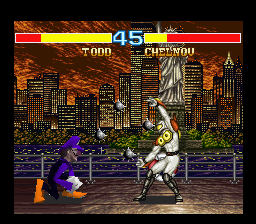 FraudKrew's tweet photo. Happy #Karnovember, here's your #TuesdayTodd: 
Fighter's History - Mizoguchi Kikiippatsu!! (95)

Did you know there's a secret, forbidden Karnov?

This game, exclusive to the Super Famicom, lacks almost half the roster, but has a tag-mode, and a secret boss battle with Chelnov!! https://t.co/QlR2uLtVu1