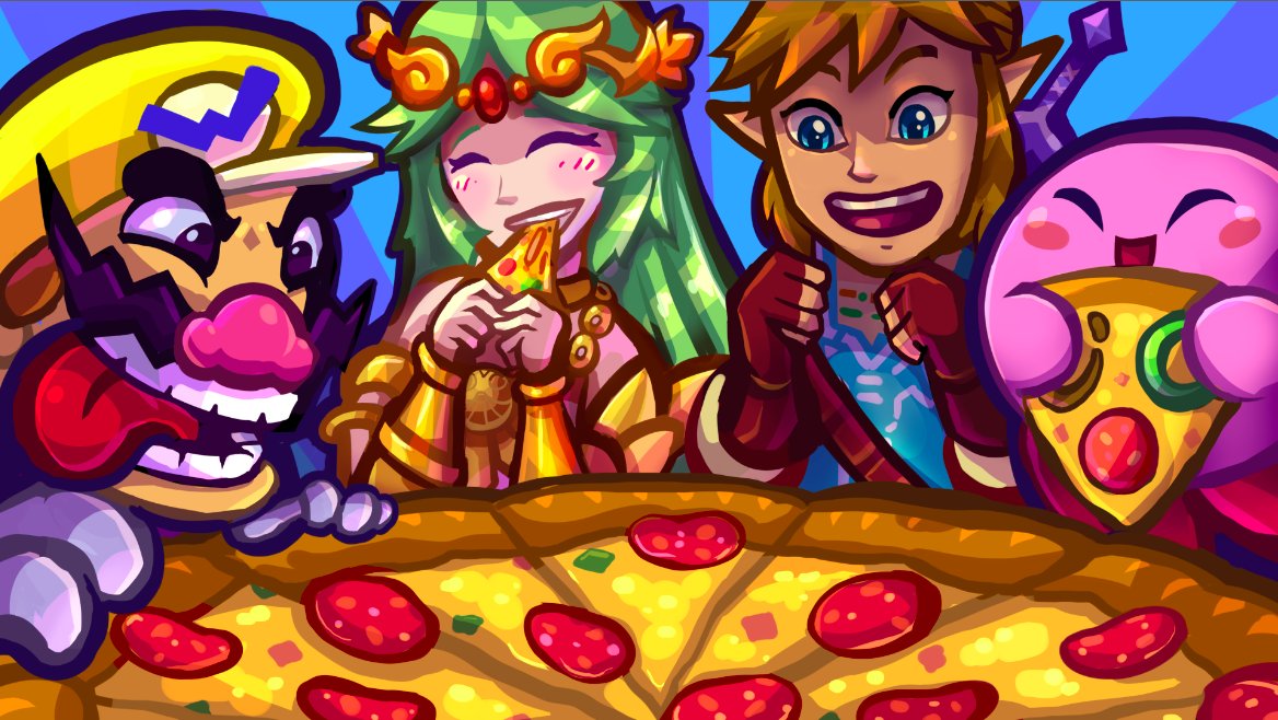 Schaffrillas's tweet photo. Now for the most nonsensical video I've made all year: a deep dive look into which Super Smash Bros characters have canonically eaten pizza before.

Thanks to @IceBridget for the thumbnail! Link to the vid below https://t.co/3FcD16d0Sm