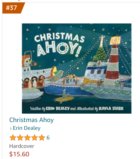 Erin Dealey ☮️ 🌎 DEAR EARTH = Happy EARTH Year! (@erindealey) on Twitter photo Christmas Ahoy! update -- You guys --
We're #37 in Children's #Boats & Ships Books!
<a href="/SleepingBearBks/">Sleeping Bear Press</a> Illus. <a href="/StarkKayla/">Kayla Stark</a>
#boating #HolidayBoatParade #gratitude
⚓️🛳🚢🚤⛴⚓️🎄❤️💜
“A harbor full of happy holidays.” <a href="/KirkusReviews/">Kirkus Reviews</a> Christmas Ahoy! update -- You guys --
We're #37 in Children's #Boats & Ships Books!
<a href="/SleepingBearBks/">Sleeping Bear Press</a> Illus. <a href="/StarkKayla/">Kayla Stark</a>
#boating #HolidayBoatParade #gratitude
⚓️🛳🚢🚤⛴⚓️🎄❤️💜
“A harbor full of happy holidays.” <a href="/KirkusReviews/">Kirkus Reviews</a>