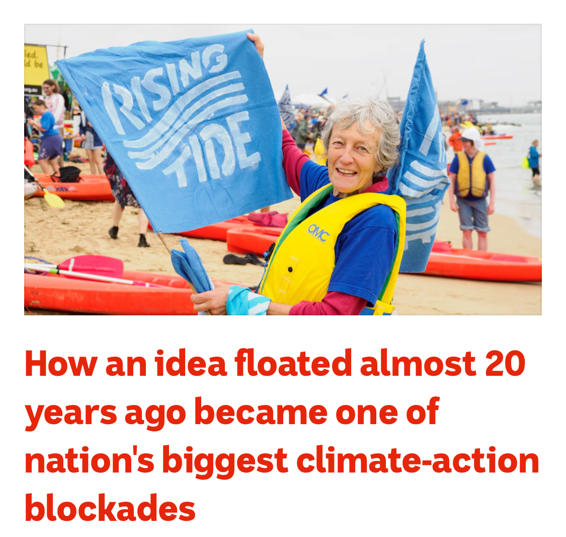 "This event is standing on the shoulders of the thousands of people who have been involved in this tactic in the past. The key difference is this is not an isolated incident … this time we're kicking off a civil resistance movement to end coal exports from the world's largest