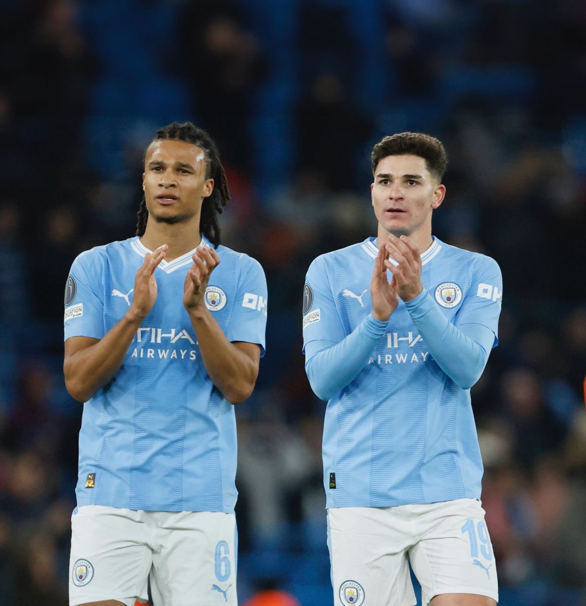 NathanAke's tweet photo. Never give up! Great reaction from the team to finish top of the group 💙 @ManCity https://t.co/eI9oeJSrfL