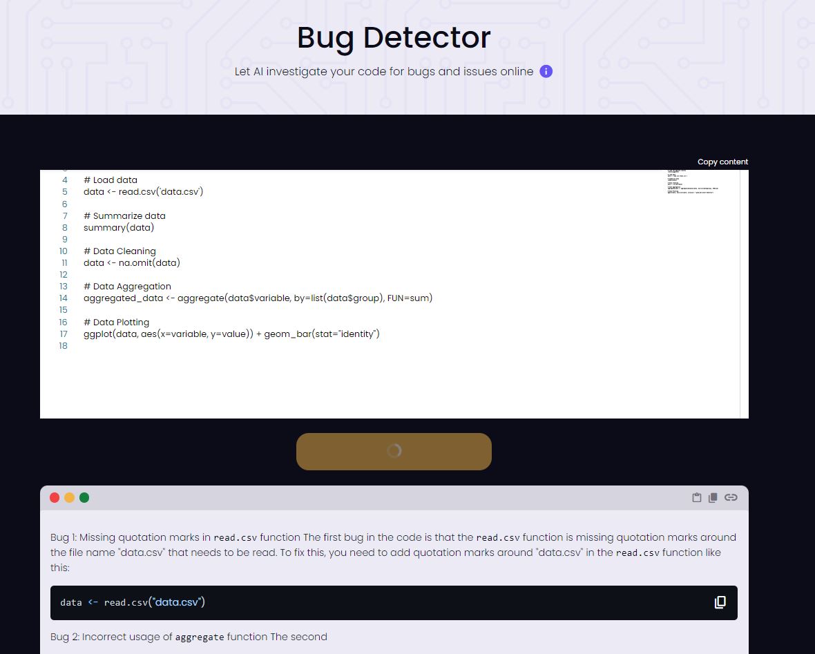 enterprisednaco's tweet image. Stuck on a bug? 🐜 Our Bug Detector is like having a magnifying glass that finds and squashes coding bugs in minutes! #DataMentor #BugHunt #EfficientCoding