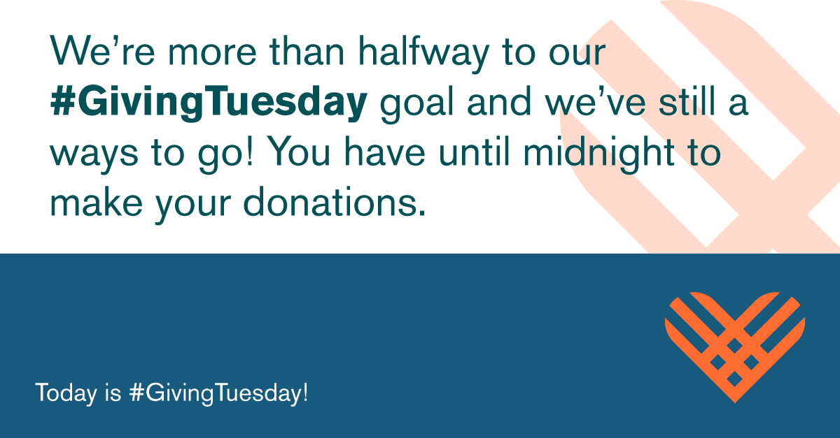We’re more than halfway to our #GivingTuesday goal and we’ve still a ways to go! You have until midnight to make your donations at housingforward.org/give.
