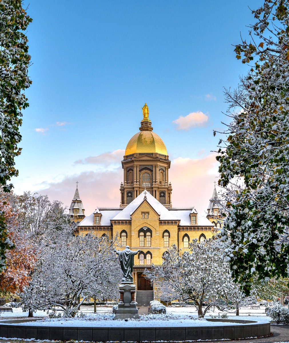 FightingIrish's tweet photo. Snow-kissed ❄️

#GoIrish https://t.co/r8UaUix6tq