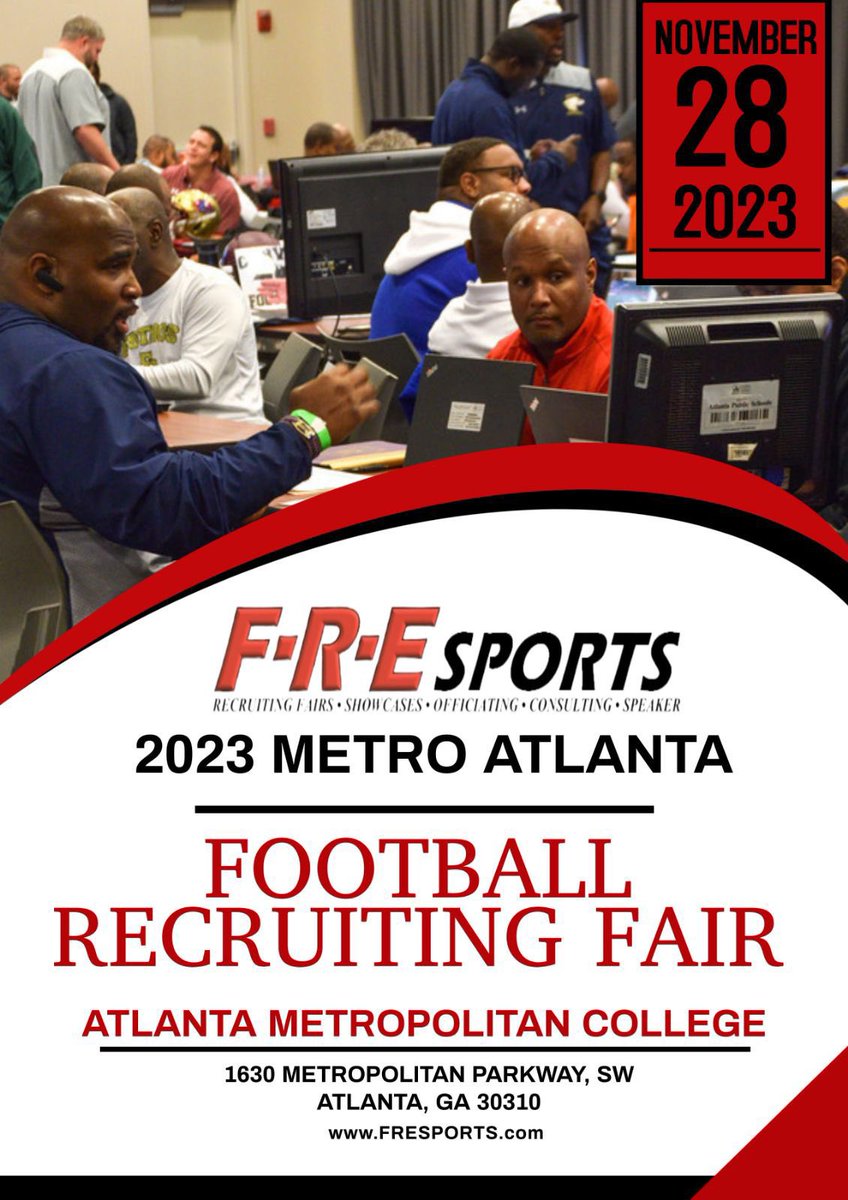 Great day for #JonesboroU🧬 at the @SportsFre recruiting fair today! Met some great coaches today & our guys got offers! Thank you @MCAOFGA , @artink67 & @Subzero06 for another great event! @JHSCardinalFB @RecruitJBoroFB