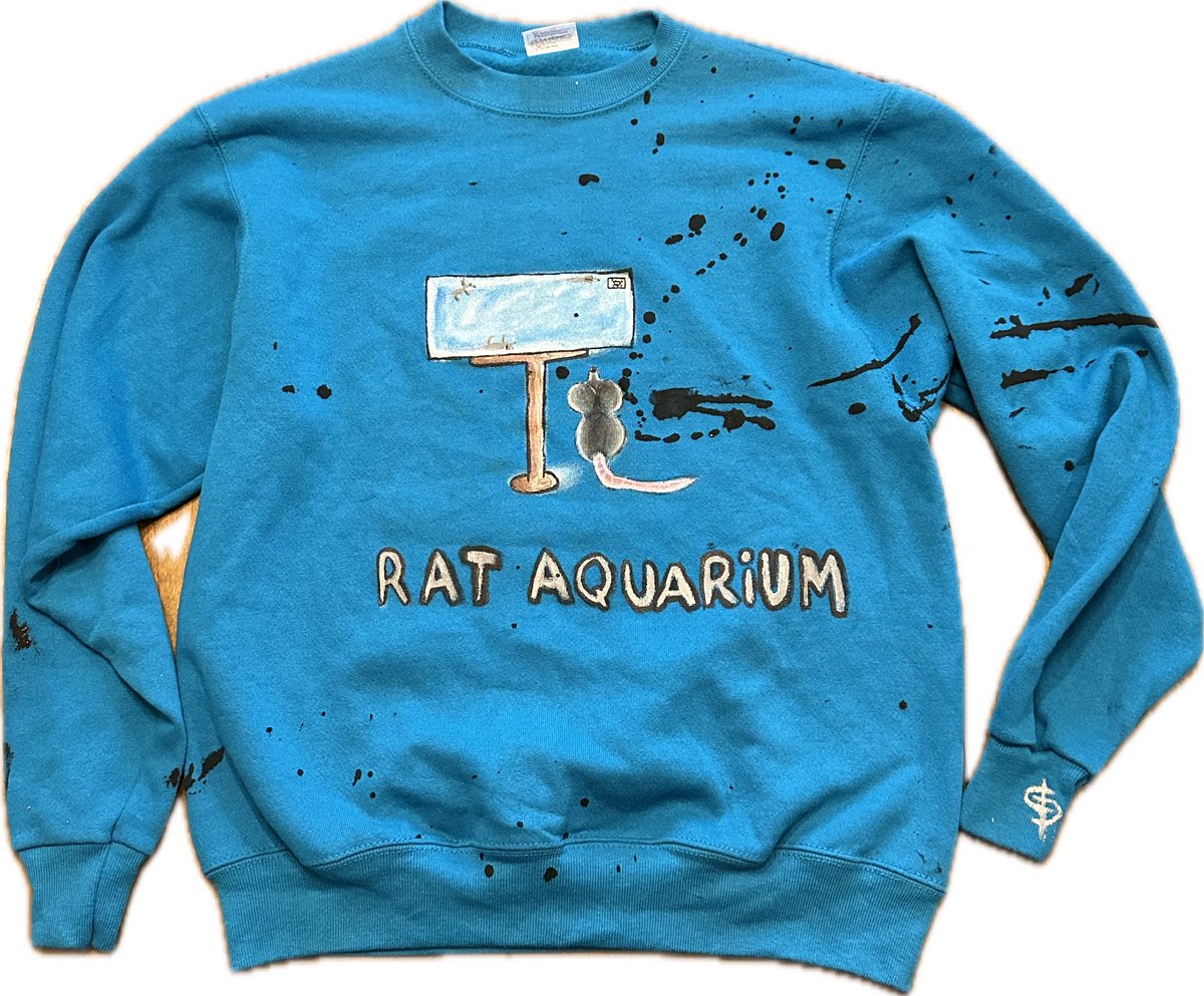 SOLD
'Rat Aquarium 2: Redux'

#rat #art #handpainted #artist #painting #clothes #streetwear #clothesforsale