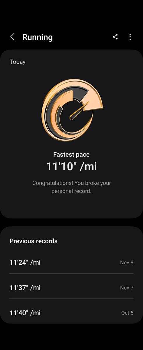 Breaking personal records and feeling GREAT. Getting ready for an upcoming 5K.