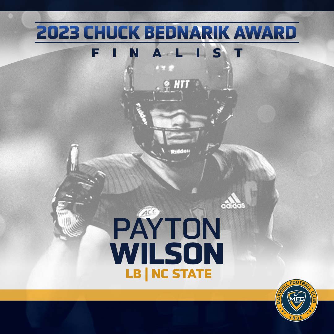 NC State LB @payton_wilson21 has been named a finalist for the #BednarikAward

#1Pack1Goal     

#MaxwellFootball