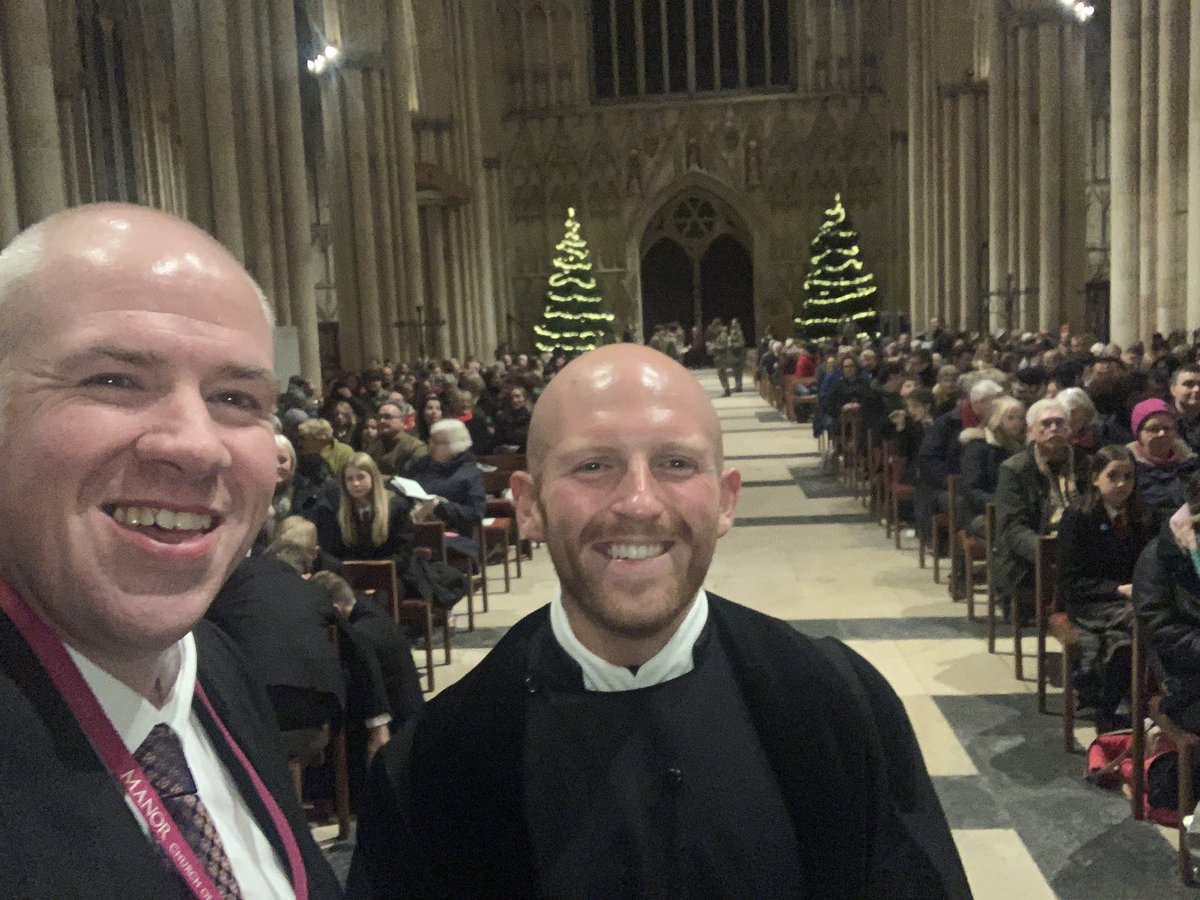 So good to be back together with Josh - one of our founding student worship band leaders now doing great work at York Minster @manorceacademy @York_Minster @HopeSentamuLT