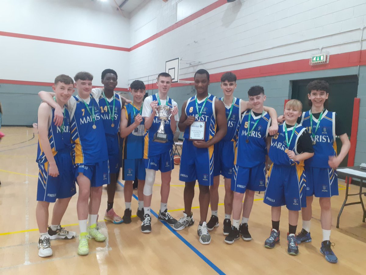 MaristSport's tweet photo. Mixed results on the basketball courts today.
Well done to the boys U-16s who won the NorthEast conference defeating @CCCDundalk. 
Commiserations to the girls U-19s who lost to @StLouisMonaghan after overtime was needed to separate them. 🏀🏀 @maristdundalk @BballIrl https://t.co/MEa9vvEgzF
