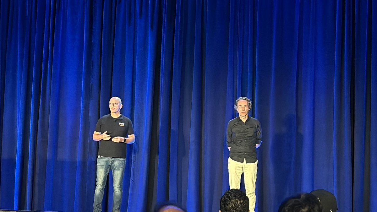 77mannix's tweet photo. Excited to hear from these two smart folks at #awsreinvent https://t.co/r1KOR5khOp
