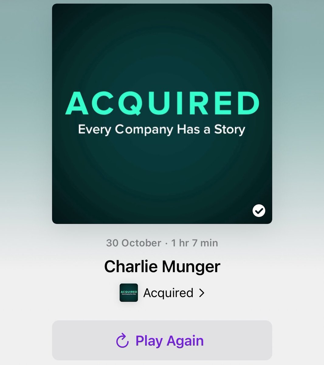 I was listening to one of Charlie’s podcast yesterday, RIP.