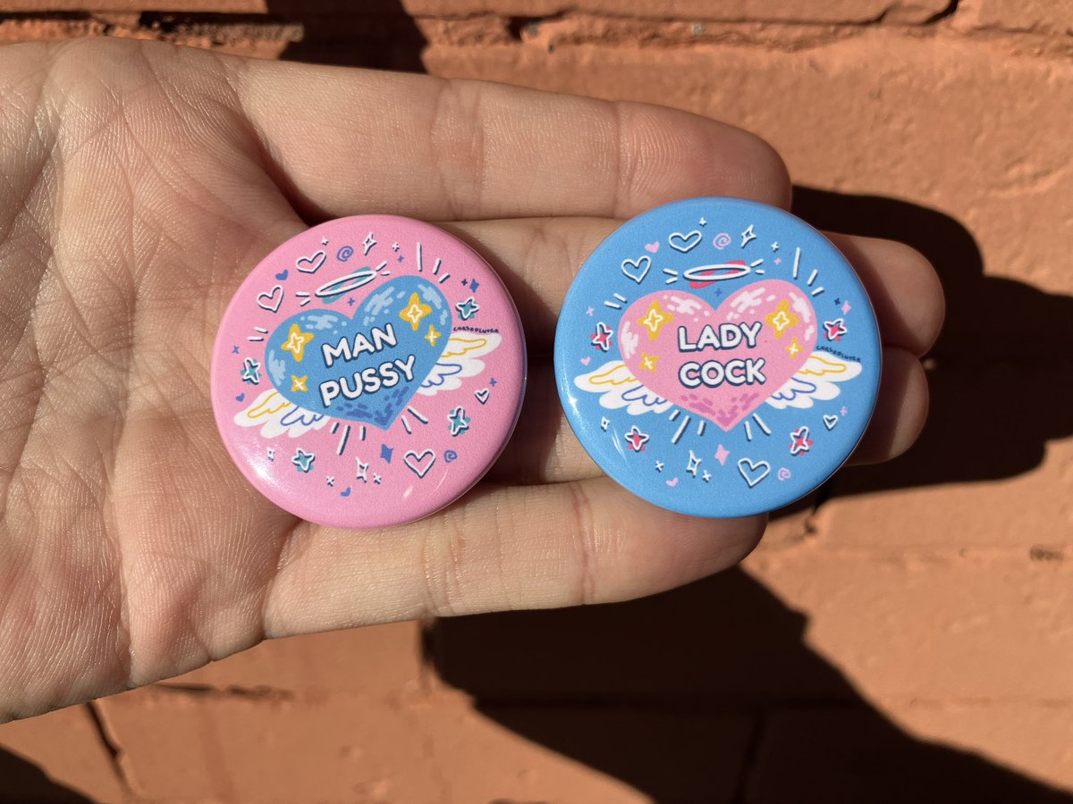 man pussy &amp; lady cock pins are here now😼
