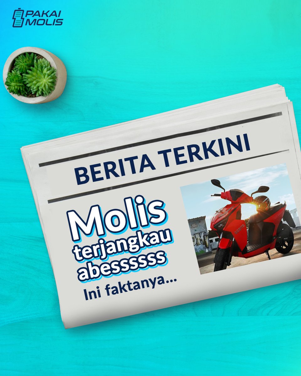 pakaimolis's tweet photo. Hari gini jangan mau dibohongin perasaan. Cari tau faktanya bahwa mengganti kendaraan ke motor listrik itu pilihan yang tepat.

Pilih yang baik #PakaiMolis https://t.co/jtmyaO1oLo