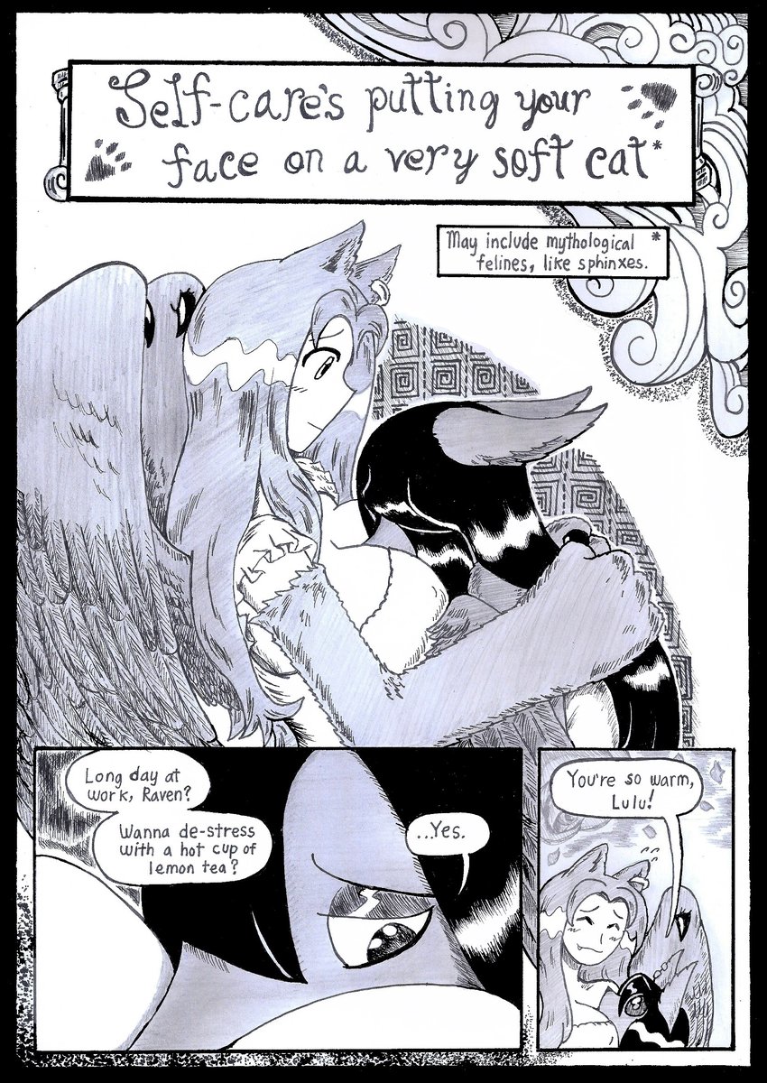 ItsaPaulThing's tweet photo. Bite Sized Monster Life #247: Selfcare
#bitesizedmonsterlife #athingnamedpaul #MonsterGirls #Sphinx #Simarghl #Goth #Hugs #WingedDog https://t.co/WBBI6KjuYk
