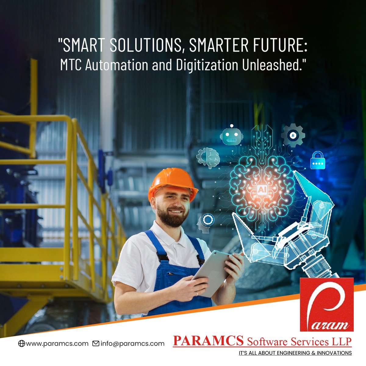 paramcs's tweet image. Welcome to the future where innovation meets precision. MTC Automation and Digitization Unleashed - paving the way for a smarter tomorrow with cutting-edge solutions. 🌐🚀
PARAMCS Software Services LLP
For More Information
Contact Us- +91 9975648490
🌐 paramcs.com