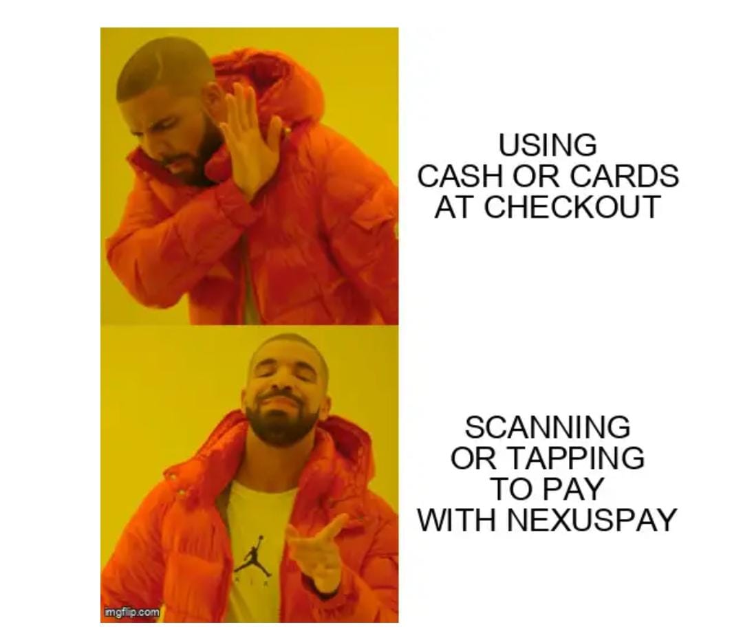 Still fumbling with cash and cards at checkout? 🤦‍♂️💳 Let's upgrade your payment game! With Nexuspay, it's all about a quick scan or tap and you're done! 📲💨 #Nexuspay #ContactlessPayment #TechSavvyShopping