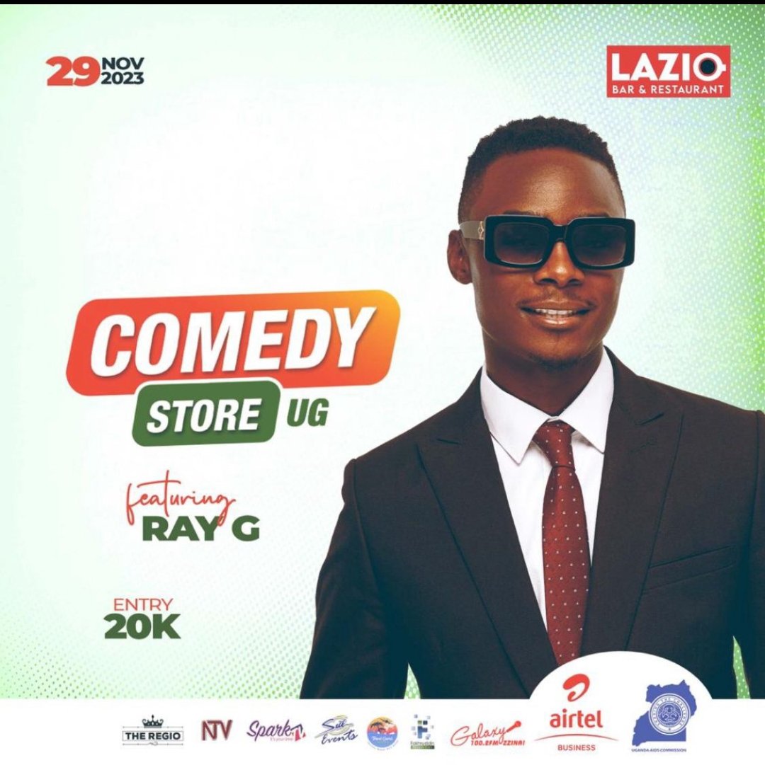 Comedy store again it's 
A king of music @Ray_G_official  
Will be performing live at @Lazio_Kampala tweshangyeyo 💪💪