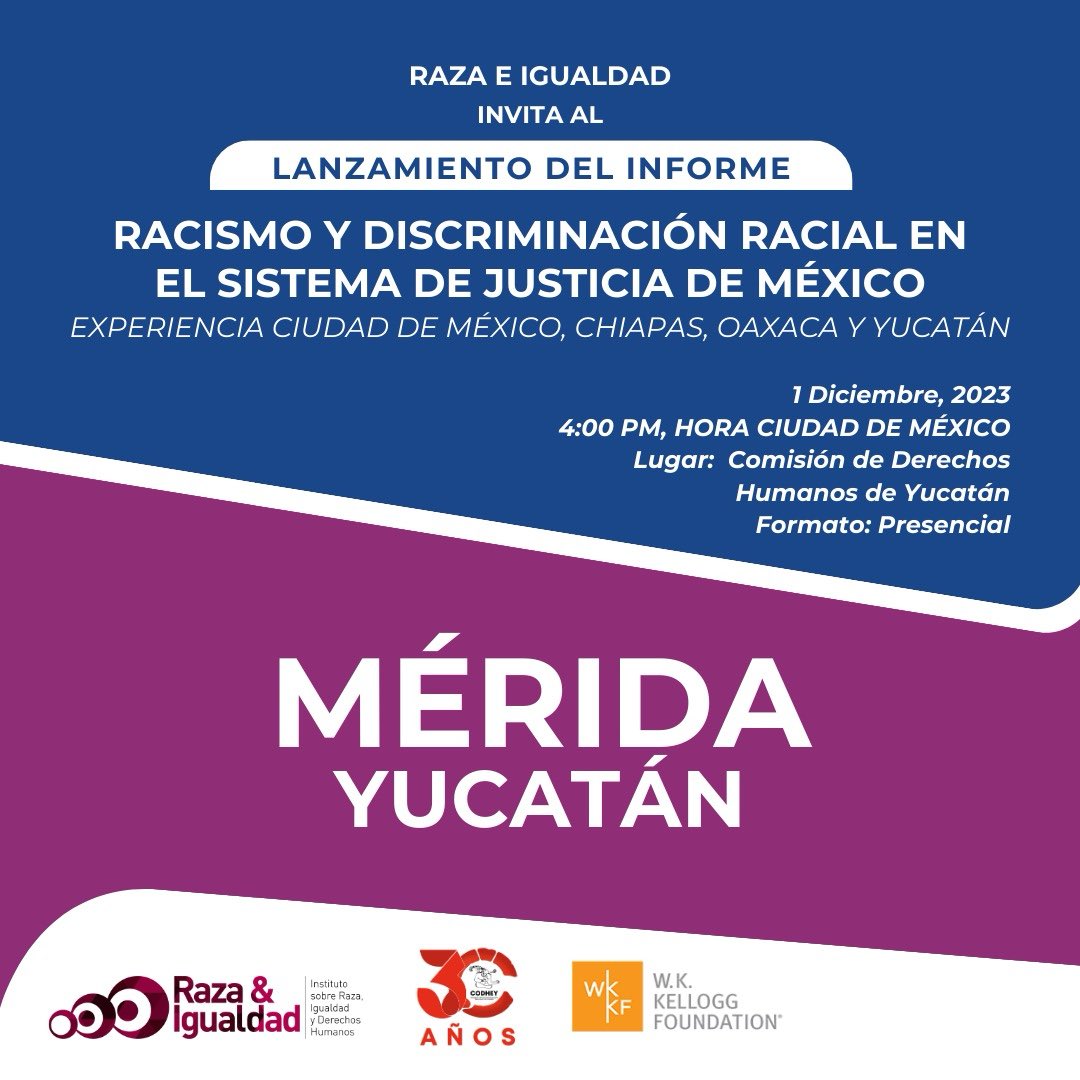 CEPIADET's tweet photo. #México🇲🇽 | Esta semana iniciamos los eventos de lanzamiento del informe Racismo y Discriminación Racial en el Sistema de Justicia de México, con un evento presencial en la Ciudad de México ¡Únete! https://t.co/zpobcGY82o