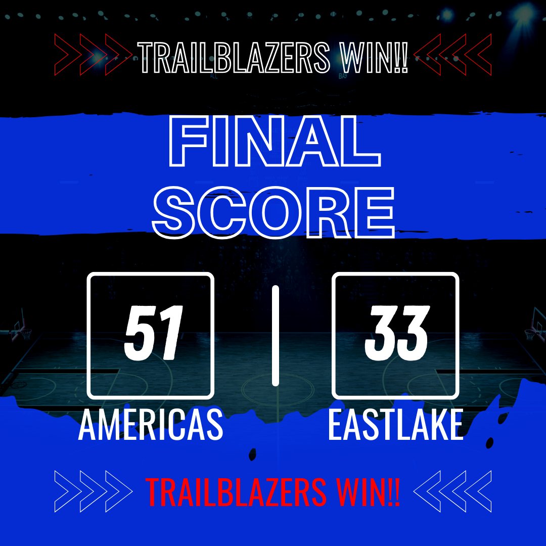 Americas Girls Basketball (@blazerhoops_ahs) on Twitter photo Trailblazers continue to defend at home and come out with the win! #OneTeamOneFamily #BlazerHoops
Leading scorers: <a href="/kylieheart35/">Kylie Marquez</a>- 11 pts, Mia Campos- 11 pts, <a href="/t1marAlex/">Timar Alexander</a>- 10 pts
<a href="/Americas_HS/">Nancy Torres</a> <a href="/Coach_NoeRobles/">Noe Robles</a> <a href="/Fchavezeptimes/">Felix Chavez</a> <a href="/TXHSGBB/">#TXHSGBB—TXHSGBB.com</a> <a href="/Prep1USA/">PREP1</a> Trailblazers continue to defend at home and come out with the win! #OneTeamOneFamily #BlazerHoops
Leading scorers: <a href="/kylieheart35/">Kylie Marquez</a>- 11 pts, Mia Campos- 11 pts, <a href="/t1marAlex/">Timar Alexander</a>- 10 pts
<a href="/Americas_HS/">Nancy Torres</a> <a href="/Coach_NoeRobles/">Noe Robles</a> <a href="/Fchavezeptimes/">Felix Chavez</a> <a href="/TXHSGBB/">#TXHSGBB—TXHSGBB.com</a> <a href="/Prep1USA/">PREP1</a>