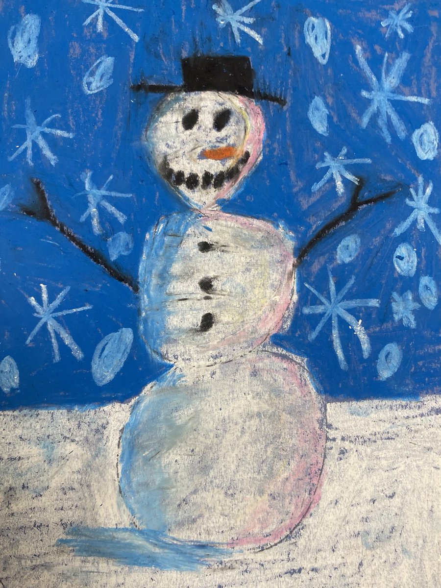 GLECART's tweet image. Love these snowmen made by my second grade artists ⁦@GLECPVA⁩ ⁦@HISDFineArts⁩ @chandelart