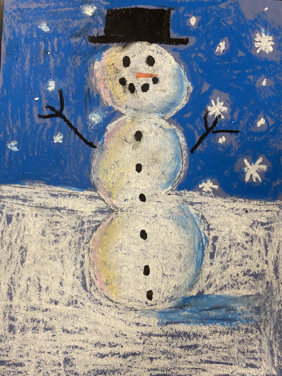 GLECART's tweet image. Love these snowmen made by my second grade artists ⁦@GLECPVA⁩ ⁦@HISDFineArts⁩ @chandelart