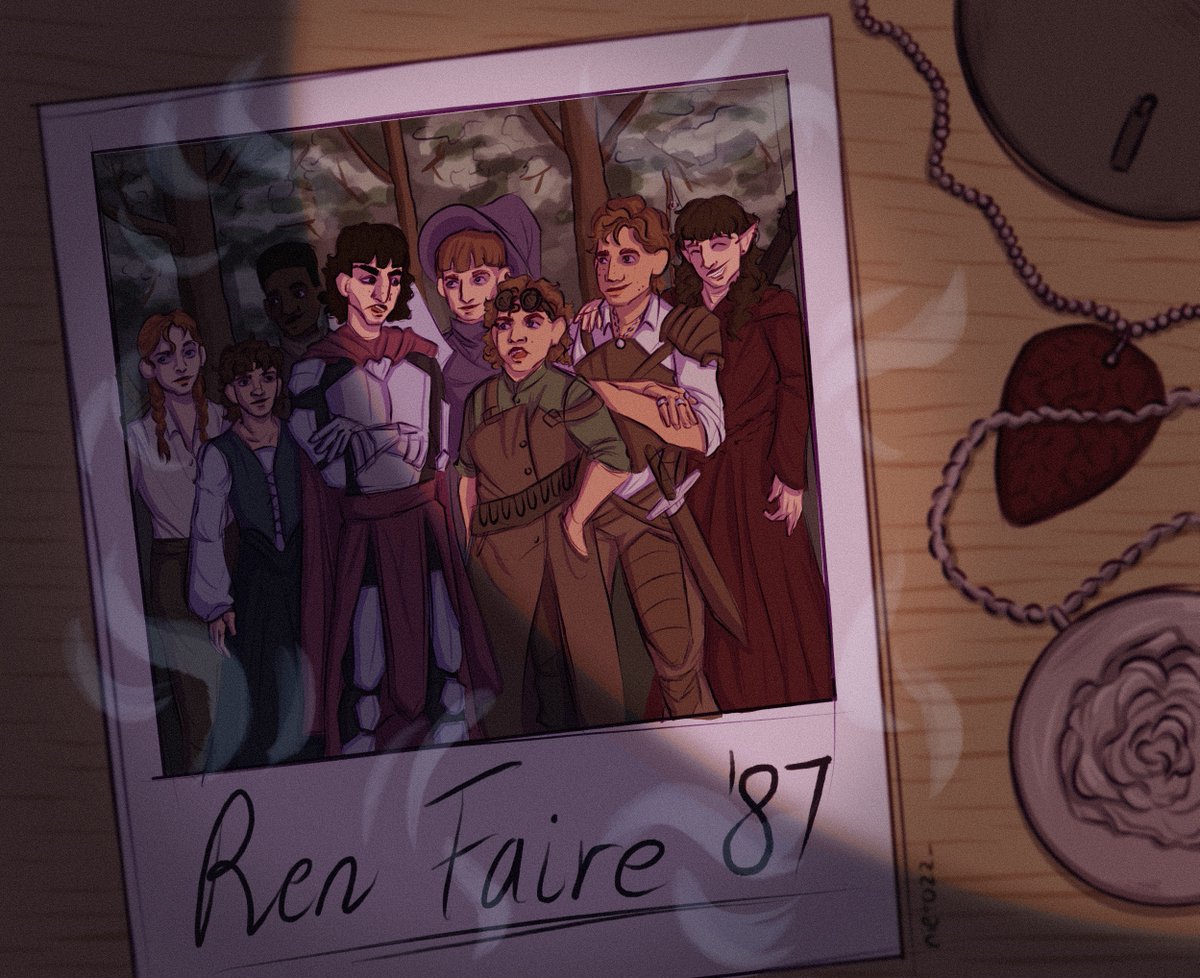 The final chapter of Steve Harrington's Ren Faire Adventures is on ao3 now! I hope everyone enjoyed <a href="/emotionalking13/">Silas || Scob shipper ✌️🍉</a> and I making Steve a nerd <3
archiveofourown.org/works/51112642…