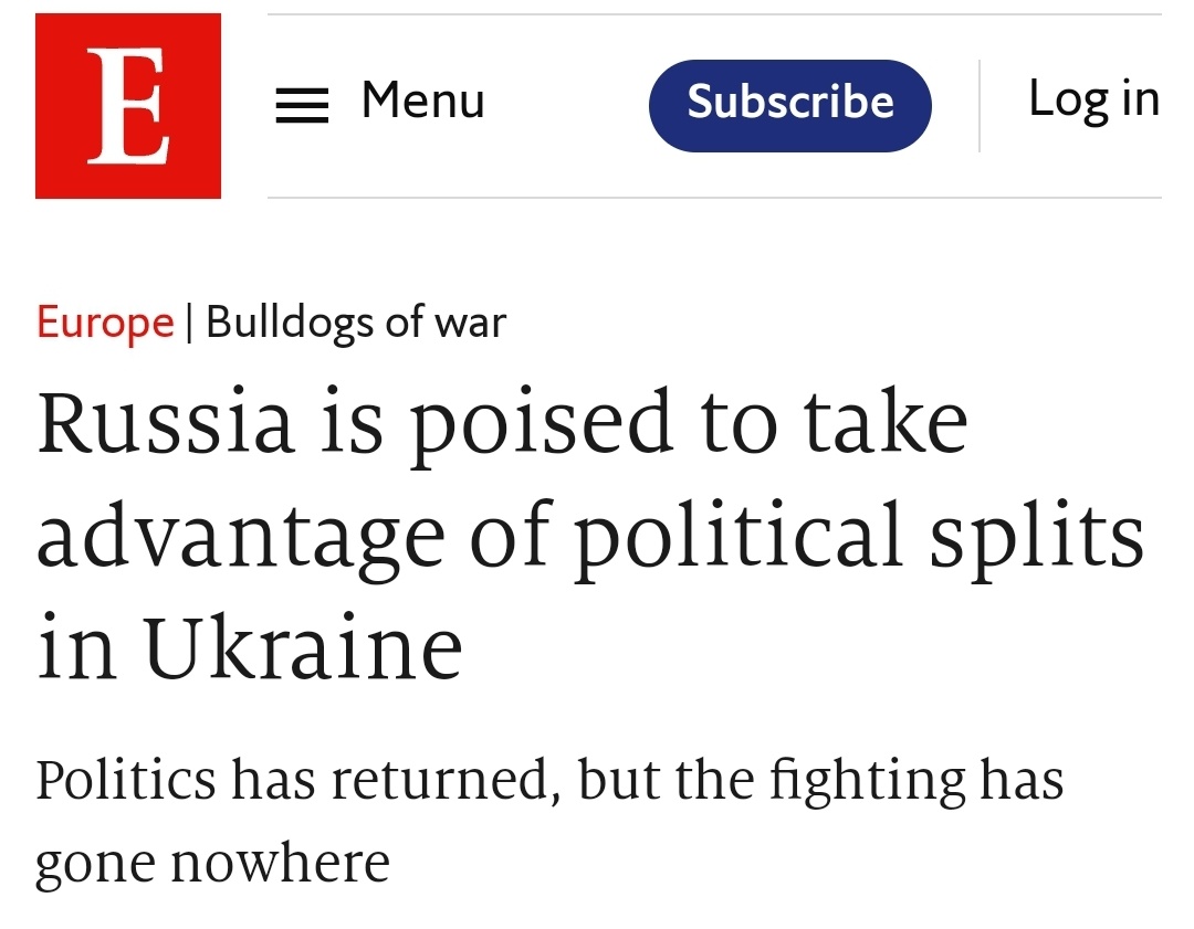 xyz_bbabe's tweet photo. Ми, Економічна Правда @TheEconomist, хуйні не напишемо. А ні, написали.

"Росія готова скористатися політичним розколом в Україні"
 
Автор: @shashj 
https://t.co/FypZuF5VOT https://t.co/g2OK1U2DPB