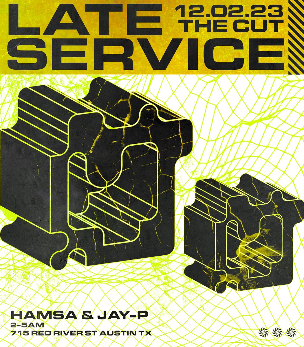 LATE SERVICE THIS SATURDAY WITH @Hamsa_US x <a href="/jay_p_three/">Jason</a>
