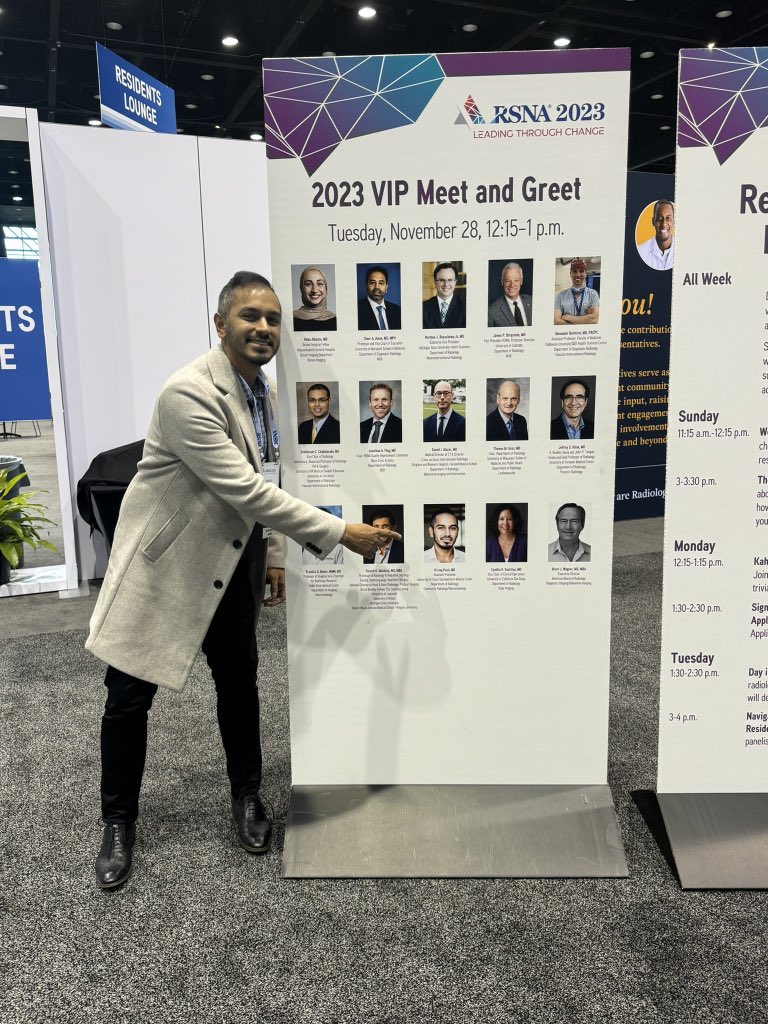 Thank you @RSNA for once again inviting me as a VIP! 🙏Had the best discussion with our amazing #futureradres trainees! The future of radiology is truly bright😃 #RSNA23 #RSNA2023