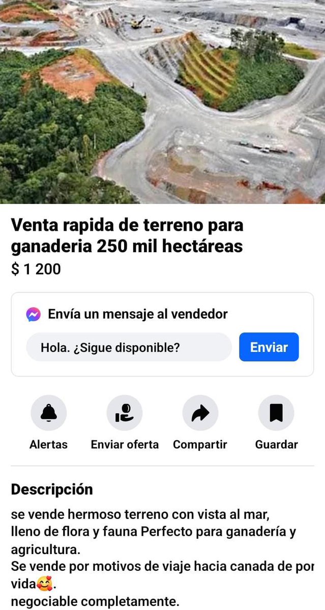 Aprovecha! Por motivo de viaje a Canada dice