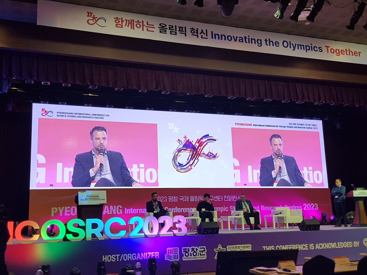 NicolasChanavat's tweet photo. Day 2 | Direct from Pyeongchang for the International Conference for Olympic Studies and Research Centres 2023 | Happy to present my research on Olympic brand and promote @cerouen with @PPareige76 | @univrouen @LaurentYon @Paris2024 @FranceOlympique @AcadOlympiqueFr #CEOF https://t.co/AhkjuxgSC7