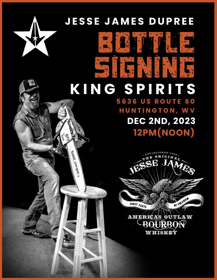 This Saturday Huntington WV at King Spirits bottle signing then a solo show at Charleston Theater that night