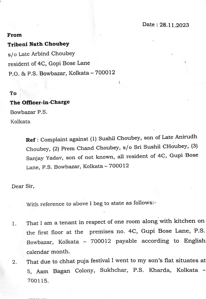 aditya8883's tweet photo. My rented house at Central Kolkata was demolished by the landlord.
Against the issue I tried several times to lodge a complaint at local police station which was refused by the local authorities.
@KolkataPolice @FirhadHakim @bowbazarpolicestation @MamataOfficial @MADANMITRA18 https://t.co/6ZqWBlb8Da