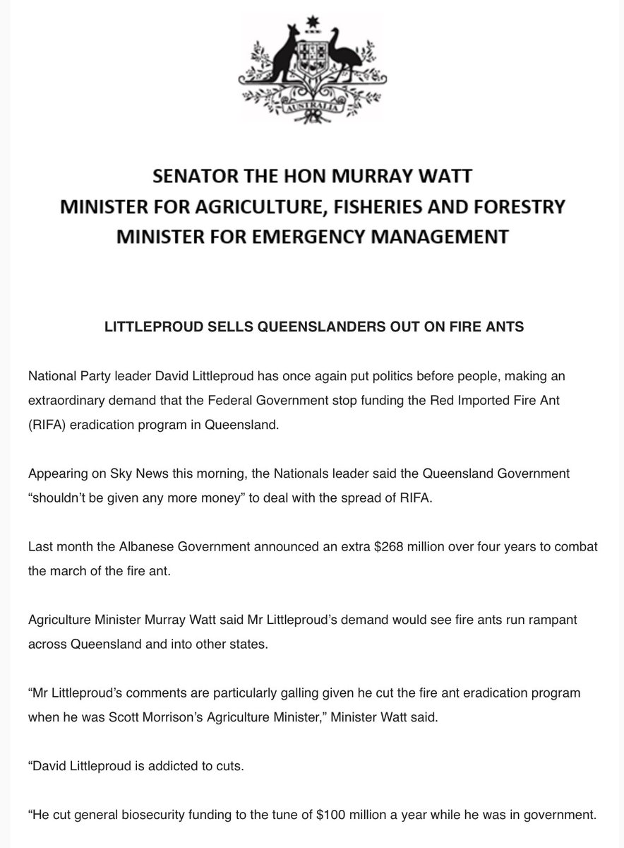 Senator Murray Watt tweet media