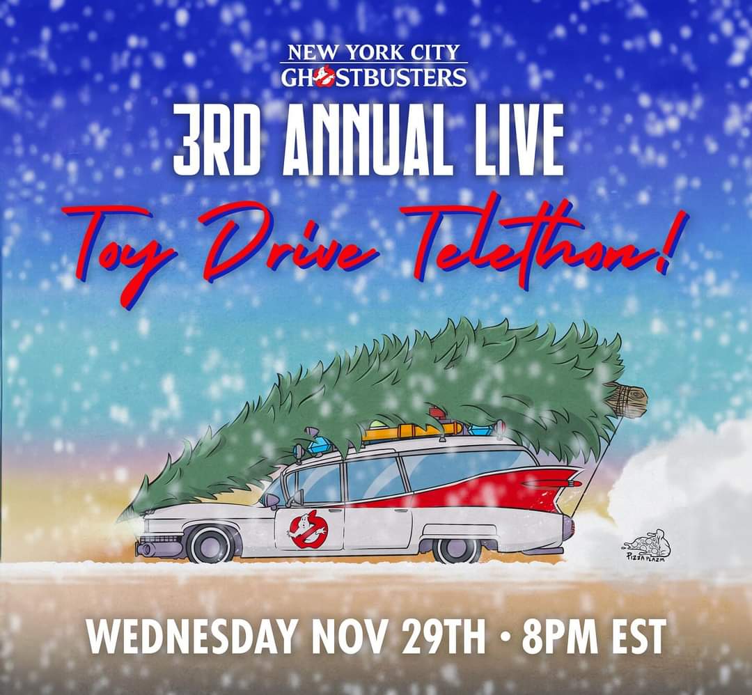 HVGhostbusters's tweet photo. We will be joining in on the fun with NYC Ghostbusters on their 3rd annual Toy Drive Telethon, tomorrow night at 8 PM!

While we won't be doing a toy drive ourselves, we will be making an announcement about a special fundraiser we'll be running this December. https://t.co/bXPf1tFukg