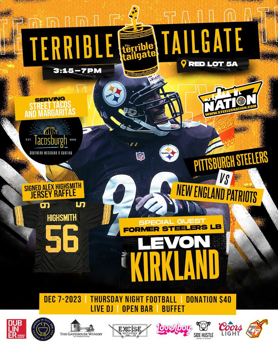 Next few weeks, the Steelers can really start to solidify a spot in the playoffs if we hold down home field.

So let’s get REAL LOUD folks there. I’m giving away 2 tix to the game and the Terrible Tailgate against the Cards.

REPOST/FOLLOW.

TailgateTix👇🏽 
bitly.ws/33Gjz