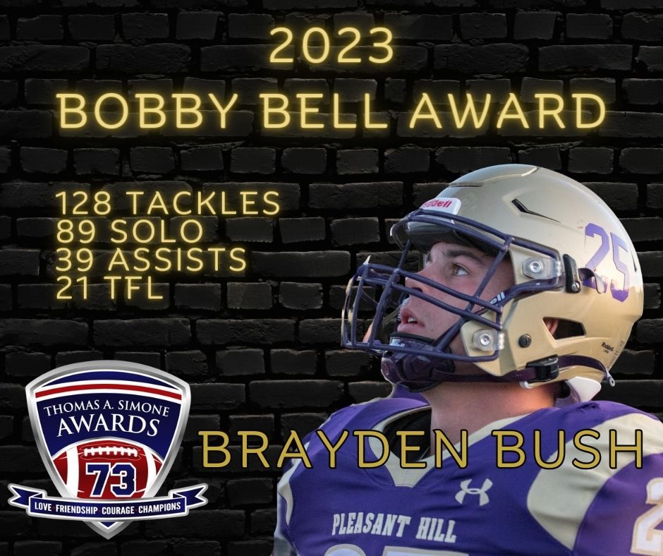 RoosterFootball PHHS (@footballrooster) on Twitter photo Congratulations to <a href="/BraydenBush9/">Brayden Bush</a> on winning the 2023 Bobby Bell Award. This award goes to the best Linebacker/Defensive Linemen for Class 1-4 in the Kansas City Metro area. Well deserved!!!! <a href="/PHHS_hamsammich/">Justin Hamilton</a> <a href="/PHHSActivities/">PHHS Activities</a> Congratulations to <a href="/BraydenBush9/">Brayden Bush</a> on winning the 2023 Bobby Bell Award. This award goes to the best Linebacker/Defensive Linemen for Class 1-4 in the Kansas City Metro area. Well deserved!!!! <a href="/PHHS_hamsammich/">Justin Hamilton</a> <a href="/PHHSActivities/">PHHS Activities</a>