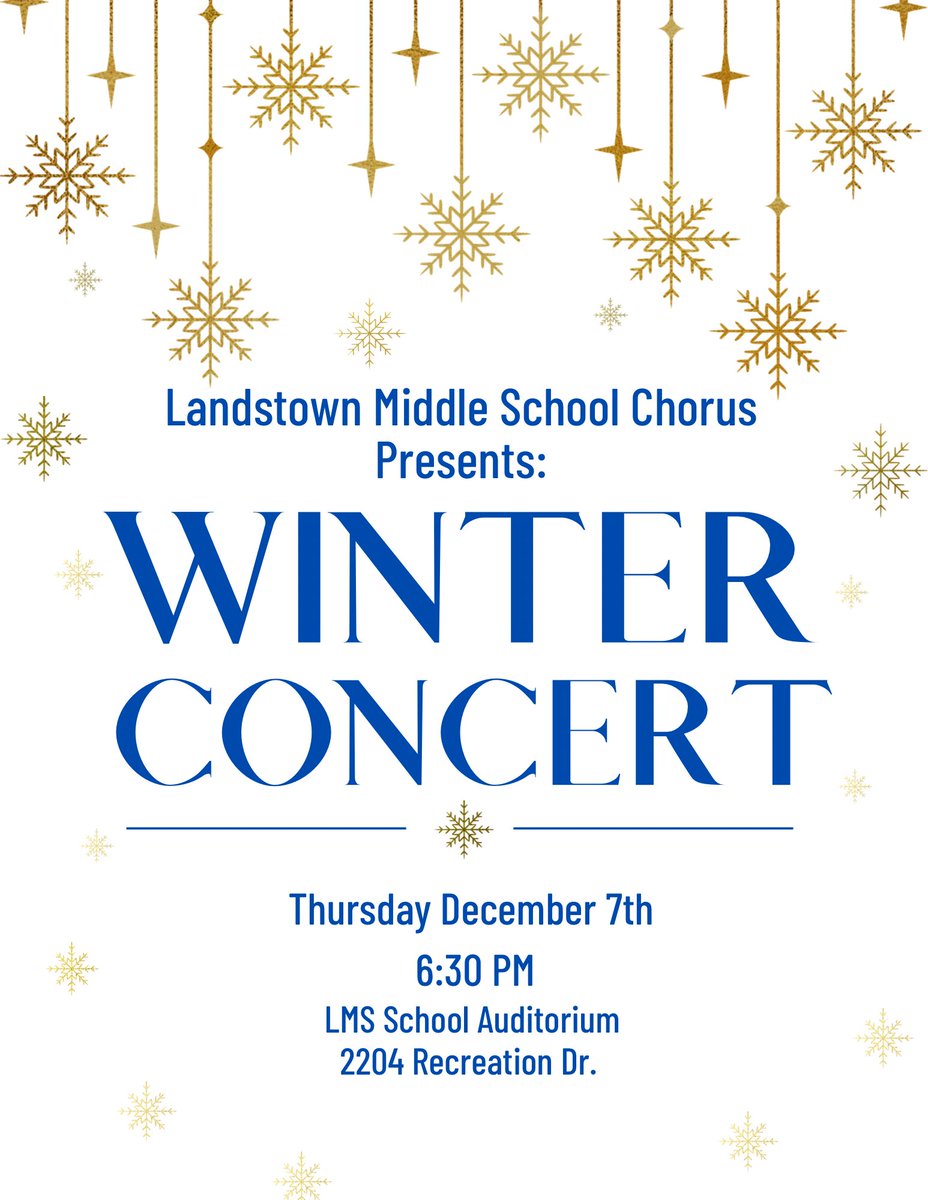 Hope to see you there next Thursday! <a href="/Landstownms/">Landstown Middle</a>