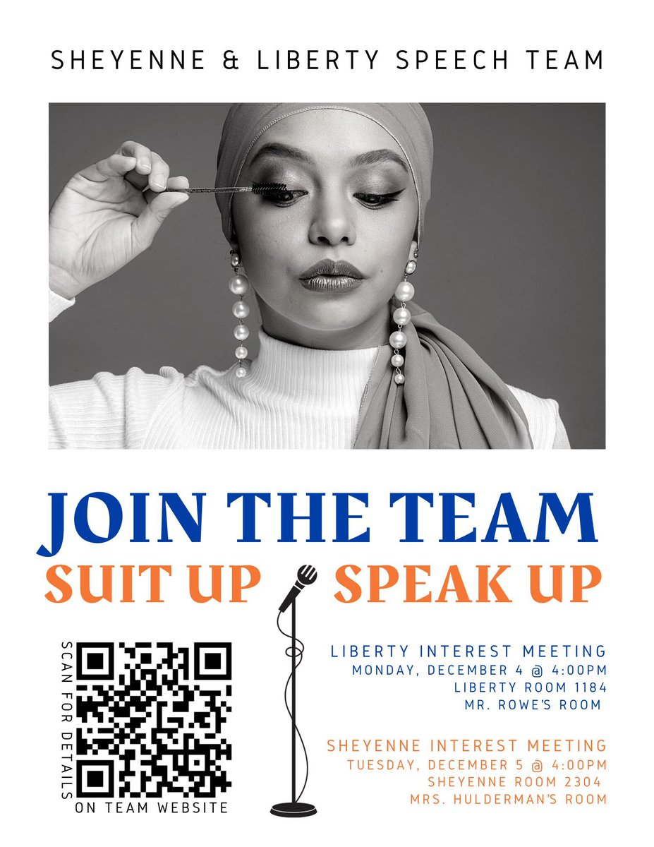 We are looking for some fierce competitors to add to our roster! Come to our interest meetings to find out how you can suit up and speak up!