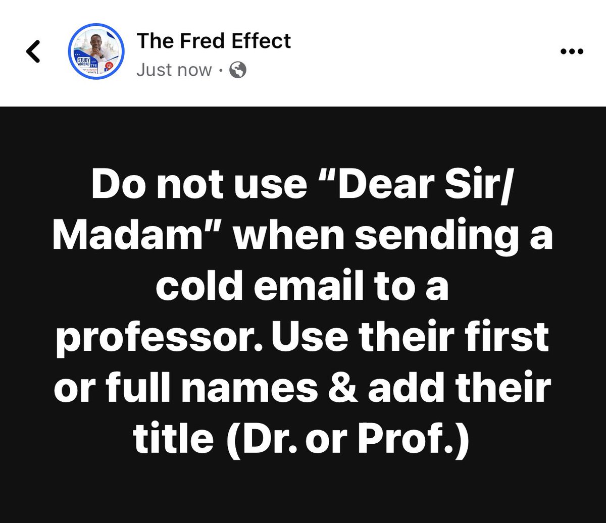 How you communicate via email will say a lot about you to the admissions team.
#TheFredEffect
