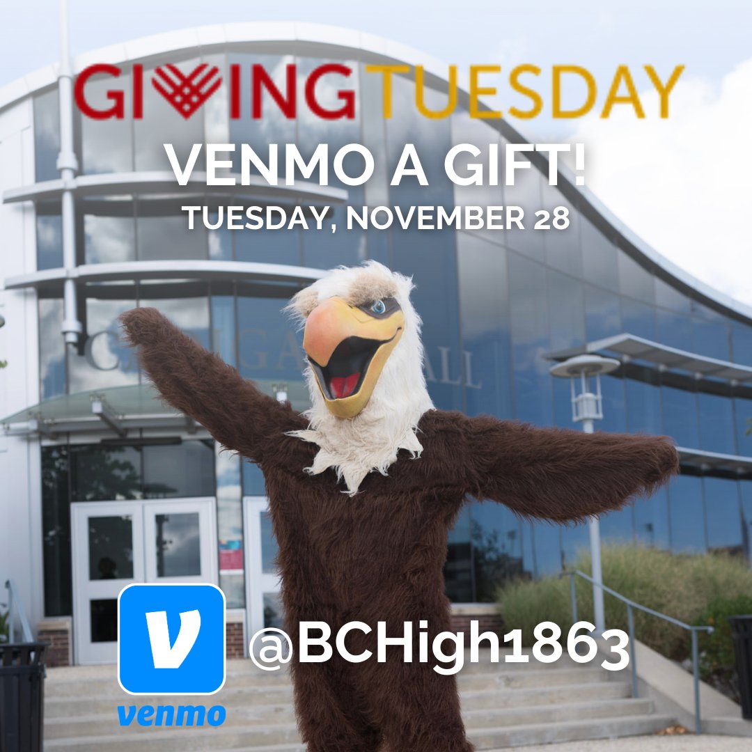You can make a gift to #BCHGivingTuesday on Venmo! Venmo @BCHigh1863 with your name and class year in the comment section to support The Fund for BC High! 🦅