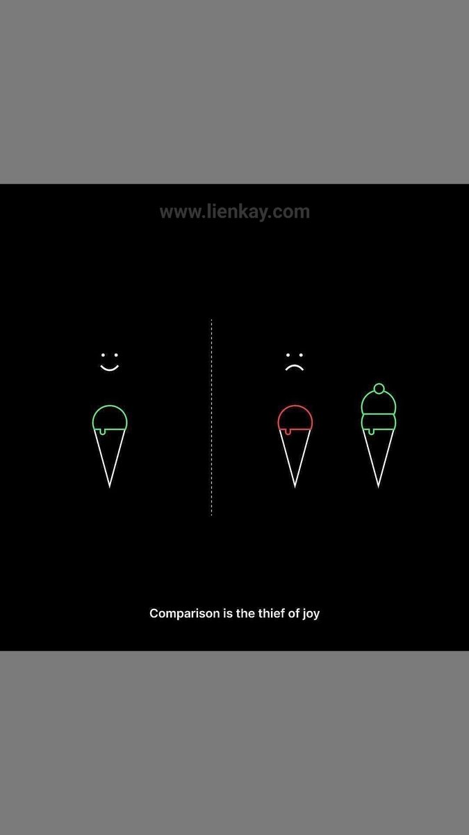 🌈✨ Embrace your unique joy! 🍦 Comparison steals happiness. Appreciate your scoop, savor life's flavors without comparing. Your happiness, your terms. #ChooseJoy #Happiness #stopcomparing