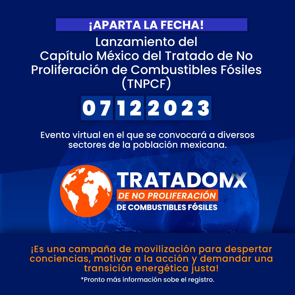 sinmasfosiles's tweet photo. ¡Aparten la fecha! Lanzamiento de nuestra iniciativa la próxima semana
07.12.23 ⏰
#transiciónenergéticajusta https://t.co/DdveaxWfez