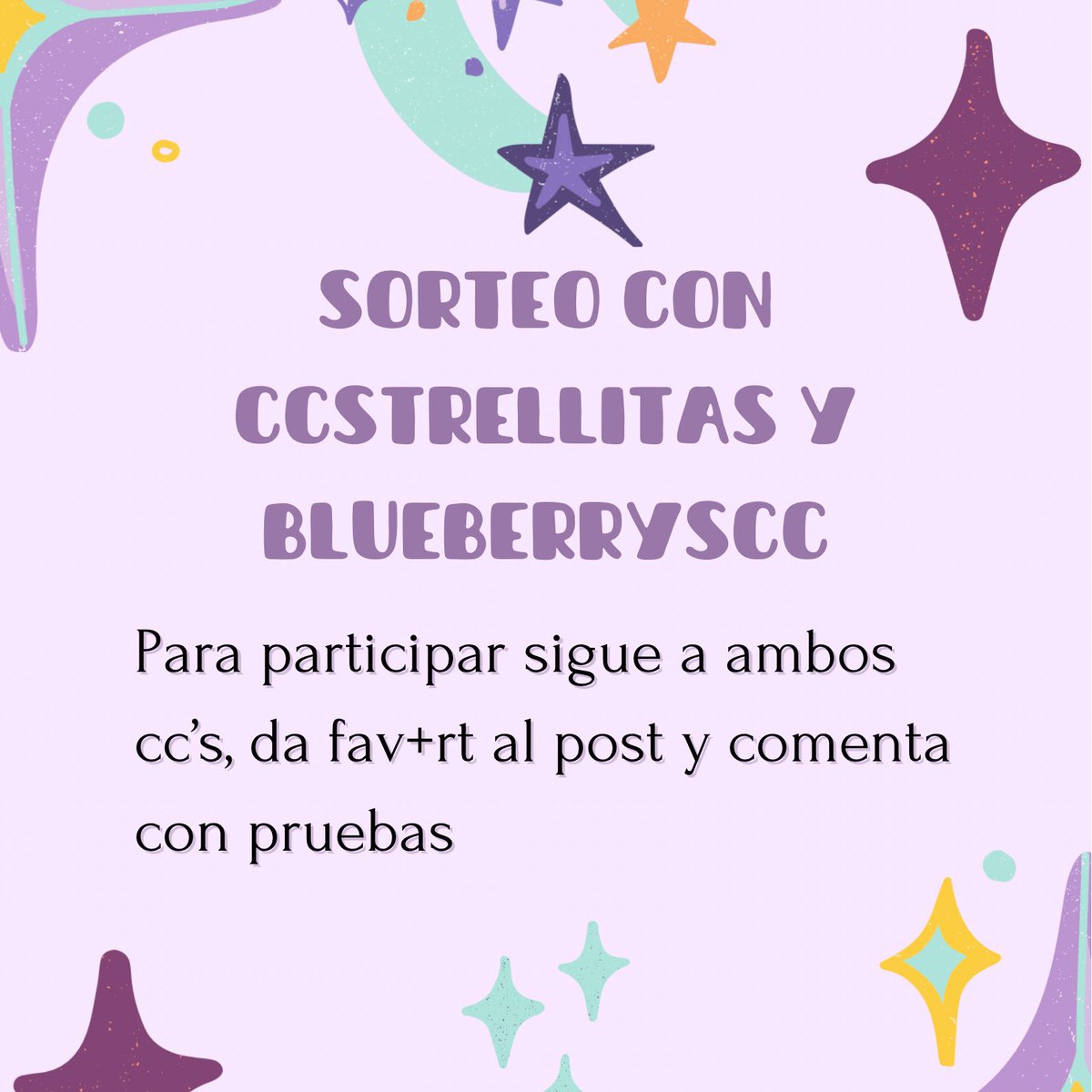 ccstrellitas's tweet photo. ⋆˚˖°☆ Sorteo con @blueberryscc ⋆｡𖦹°‧★ https://t.co/dBKl6OtZtN